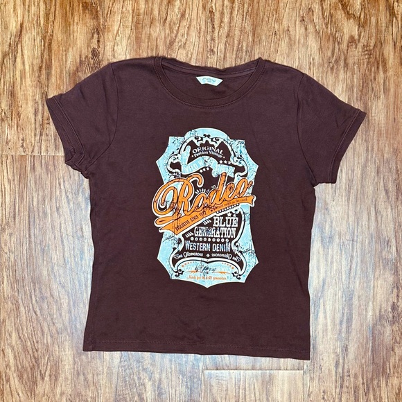 VTG Y2K neu look (New Look 🇬🇧) Rodeo Tee Shirt - Picture 1 of 4